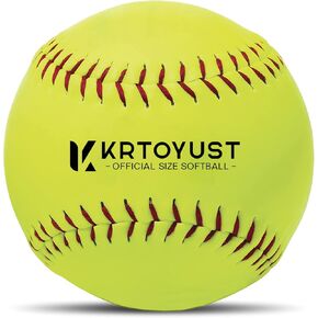 KRTOYUST® Softball Ball,11" & 12" Official Size Softballs Great for Practice Training - Comply with Official Size and Weight Standard