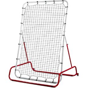 Baseball Rebounder Net with Wheels - 6x4 FT Baseball Pitchback Net, Adjustable Bounce Back Net, Pitch Return Trainer for Baseball and Softball Pitching,Throwing,Catching,Fielding
