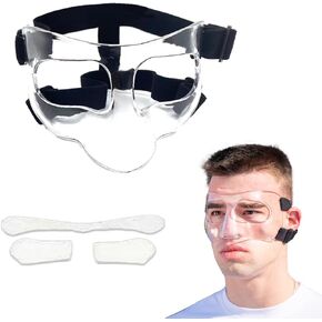 Nose Guard for Broken Nose Sports Face Guard Face Shield Masks, Adjustable Nose Guard for Sports Face Mask with Foam Padding for Baseball Softball Basketball Face Guards Men Women