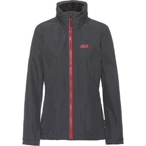 سترة المطر النسائية Jack Wolfskin Evandale مقاومة للماء، خالية 100% من مادة PFC