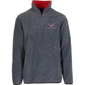 JH Design Men’s Chevy Corvette C7 Quarter Zip Fleece Sweatshirt 2 Colors
