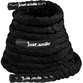 Fitness Battle Rope, 30ft Length, 1.5" Diameter, Battle Rope with Cloth Sleeve-Heavy Ropes for Home Gym and Workout,Power Rope for Fitness