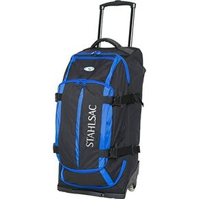 Stahlsac by Bare Curacao Clipper Rolling Dive Gear Duffel Travel Bag (Black/Blue)