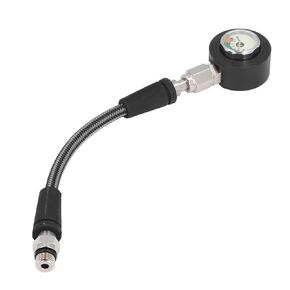 Diving Pressure Gauge, Professional Luminous Submersible Diving Night Pressure Gauge, with High Pressure Hose, for BCD Regulator Underwater Diving (80cm)