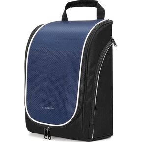Golf Shoe Bag for Travel - Zippered Sport Shoe Carrier Bags with Ventilation & Side Accessory Pockets for Socks, Tees, Golf Balls; Golf Accessories Fathers Day Dad Gifts for Men from Daughter Son Wife