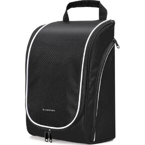 Golf Shoe Bag for Travel - Zippered Sport Shoe Carrier Bags with Ventilation & Side Accessory Pockets for Socks, Tees, Golf Balls; Golf Accessories Fathers Day Dad Gifts for Men from Daughter Son Wife