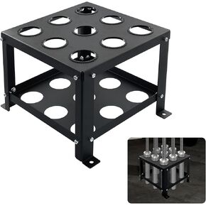 Heavy Duty Barbell Holder Vertical Storage Rack, Floor Stand Barbell Storage Rack, 9 Barbells Olympic Barbell Holder, Barbell Rack Stand Fit 2-inch Olympic Bars Olympic Bars, Curl Bars, Triceps Bars