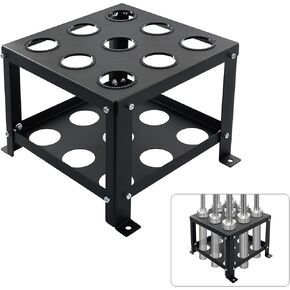 Barbell Holder Vertical Storage Rack, Heavy Duty Floor Stand Barbell Storage Rack, 9 Barbells Olympic Barbell Holder, Barbell Rack Stand Fit 2-inch Olympic Bars Olympic Bars, Curl Bars, Triceps Bars