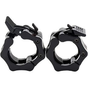 Barbell Clamps 2 inch, Heavy Duty Exercise Collars 2" Quick Release Pair of Locking Pro Olympic Weight Bar Plate Locks Collar Clips for Workout Weightlifting Fitness Training - Red