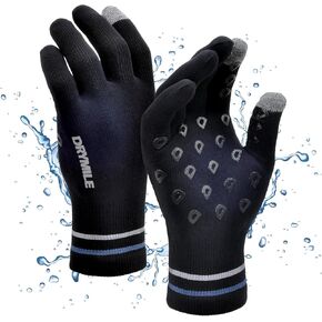DRYMILE Waterproof Gloves - Warm Touchscreen Winter Snow Wool Blend Hand Gloves for Men & Women - Work, Hiking, Skiing, Running, Biking, Riding Glove, Ideal for Cold Weather