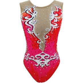 LIUHUO Synchronized Swimming Leotards Girls Women Training Crystals Competitive Dance Swimsuits