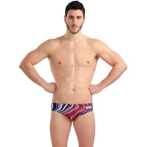 ARENA Performance Men's Marbled Swim Brief Chlorine Resistant MaxLife Swimsuit Practice Pool Training Bathing Suit