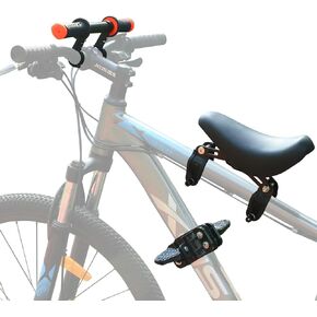 Kids Bike Seat Front Mounted and Handlebar Child Bike Seat Detachable Front Mounted Toddler Bike Seat Bicycle Seats with Foot Pedals for Children 2~5 Years Compatible with All Adult MTB