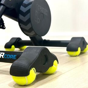 4 Pack Indoor Cycling Snap Rocker Feet Adapters with 8 Pack Tennis Balls, Stability Accessories for Smart Bike Resistance Trainer Home Workout Equipment