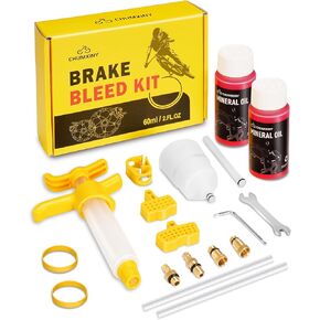 Brake Bleed Kit for Tektro-TRP Hydraulic Brakes, includes 120ml of Mineral Brake Fluid, Clear Funnel and Metal Connecto.