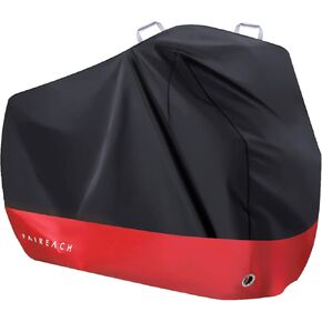 420D Bike Cover Waterproof Outdoor for 2 Bikes, OXFORD Fabric Heavy Duty Bicycle Cover, Anti Dust Rain Snow UV Ebike Covers Waterproof for Mountain Road Electric Bike, 80.7x45.2x35.4 Inches