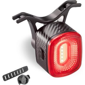 ROCKBROS Smart Bike Tail Light for Night Riding Brake Sensing Bicycle Rear Lights USB Rechargeable IPX6 Waterproof Bright LED Bike Light 260mah Cycling Safety Road BikeTaillight Accessories 4 Modes