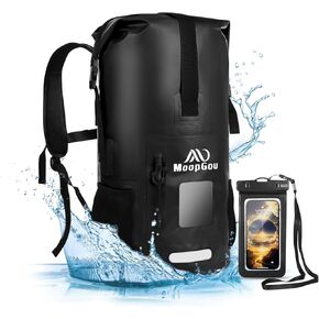 Waterproof Backpack, Dry Bag Backpack 35L/55L Roll Top Waterproof Bag with Cushioned and Adjustable Straps, Waterproof Dry Bag with Waterproof Phone Case for Paddle Board, Kayaking Boat, Swimming