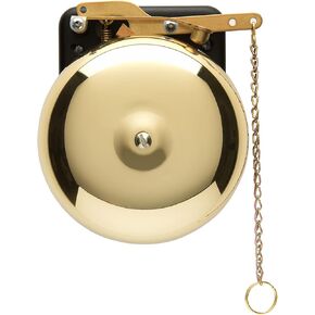 Bevin Bells Steel Trip Gong | Traditional Prize Fighter 6inch Boxing Bell | Loud & Made of Steel & Brass | Boxing Training and Warning Device in One | Man Cave / Bar Accessory | Made in USA 6STG