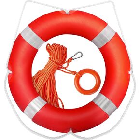 Boat Safety Throw Rings - Life Buoy Ring with Water Floating Lifesaving Rope - Compiled with Solas 74/96