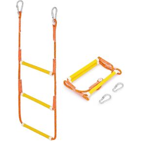 Boat Rope Ladder, 5 Step - Heavy-Duty Polyester with 400Lbs Max Load, 14mm Reinforced Line & Sturdy Resin Steps - Perfect for Inflatables, Kayaks, Motorboats & Canoeing-Outdoor Water Sports Accessory
