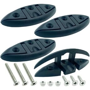 Marine Nylon 5" Folding Cleat,Flip Up Dock Cleat,Boat Kayak Mooring Cleat Accessories(4 Pcs)
