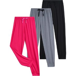 Sweet Hearts Girls Sweatpants - 3 Pack Cozy Comfort Performance Active Joggers - Athletic Pants for Girls, Made in USA (5-18)