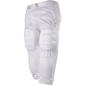 Cramer Football Practice Pants, 7 Pad, White, Youth Small