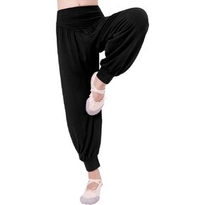 Kids Harem Pants, Loose Casual Black Baggy Jogger Pants, Hip Hop Dance Pants for Boys and Girls
