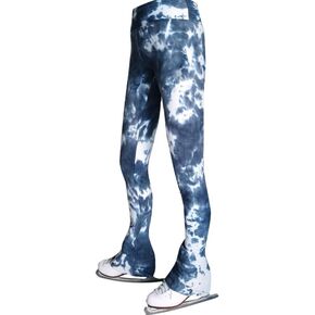 Professional Ice Figure Skating Training Suit Children's Skating Tie Dye Pants Black