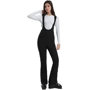 GSOU SNOW Women Ski Bib Pants Snow Overalls Snowboard Waterproof Windproof Insulated Slim Winter Warm High elasticity