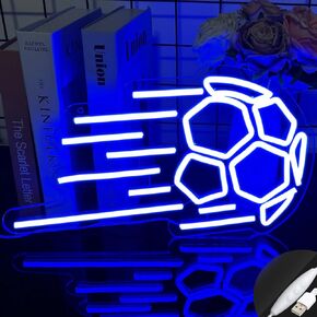 ميامي LED الدوري الرئيسي لكرة القدم النيون، كرة القدم LED النيون تضيء علامة، الدوري الرئيسي لكرة القدم LED علامة الشعار، هدايا للأولاد في سن المراهقة، مشجعي كرة القدم، علامة النيون لكهف الرجل، غرفة نوم، مسكن، حفلة، غرفة ألعاب النادي