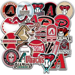 26 PCS Arizona American Diamondbacks Baseball Stickers for Water Bottle, Laptop, Bicycle, Computer, Motorcycle, Travel Case, Car Decal Decoration Sticker