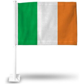 National Soccer Team Car Flag, with White Pole