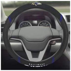 FANMATS 15621 Baltimore Ravens Embroidered Steering Wheel Cover