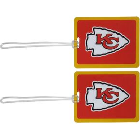 NFL Kansas City Chiefs Sports Vinyl Luggage Tag, Set of 2, Red