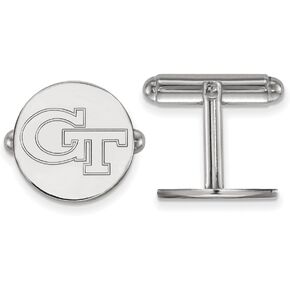 أزرار أكمام Georgia Tech Yellow Jackets "GT" (فضة استرليني)