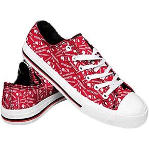 FOCO womens Ncaa College Team Logo Fashion Low Top Canvas Sneakers Shoes