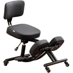 Balance Chair with Backrest, Kneeling Chair with Wheels, Improving Sitting Posture with Adjustable Height and Angle, YDM-1458-2DF in Saudi Arabia