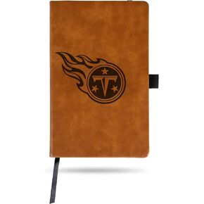 Rico Industries NFL Tennessee Titans Brown Laser Engraved Small Notepad Jounral/Notepad 8.25" x 5.25"- Office Accessory