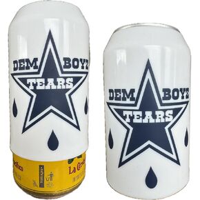 Dem Boyz Tears Silicone Can Cover, White Blue