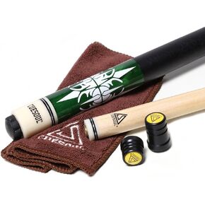 Black scorpion CUESOUL 2-Piece 57 Inch Pool Cue Stick 19-21oz Billiard cue with 13mm Cue Tips with Cleaning Towel & Joint Protector（C.QG.CSPC035）