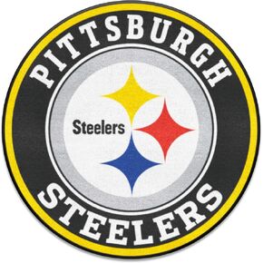 FANMATS 17972 Pittsburgh Steelers Roundel Rug - 27in. Diameter