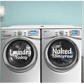 Washer Dryer Decals Stickers Laundry Room Decor Laundry Today Naked Tomorrow Vinyl Decal Washer Decal Dryer Decal Laundry Decal Dirty Laundry Removable Laundry Decals for Laundry Room