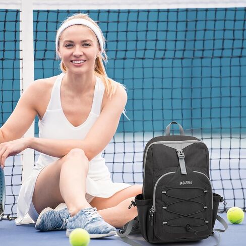 G4Free Pickleball Bag, Pickleball Backpack for Women and Men, Adjustable Padel Bag Fits 2 to 4 Paddles, Gifts for Pickleball Lovers, Black in Saudi Arabia