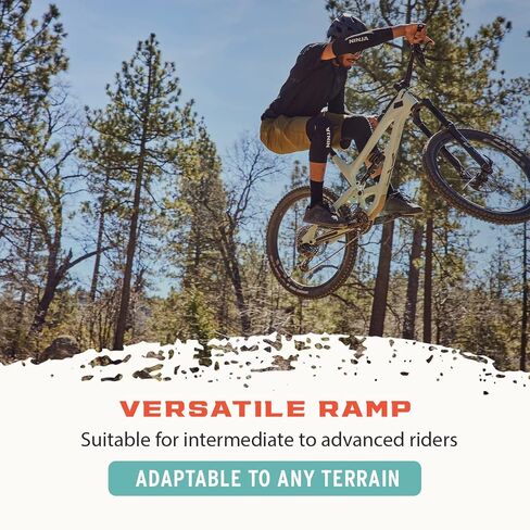 Ninja MTB Mach 1 Jump Ramp, Portable Jump Ramp, 3 Panel Ramp for All Ages, Ideal for MTB Bikes, BMX bikes, One Wheels, Scooters, Skateboards, and RC Cars in Saudi Arabia