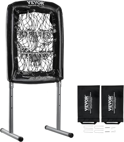 VEVOR28 x27 Softball Baseball Training Equipment for Hitting Pitching Practice, Heavy Duty Height Adjustable Trainer Aid with Strike Zone & 4 Ground Stakes, for Youth Adults in Saudi Arabia