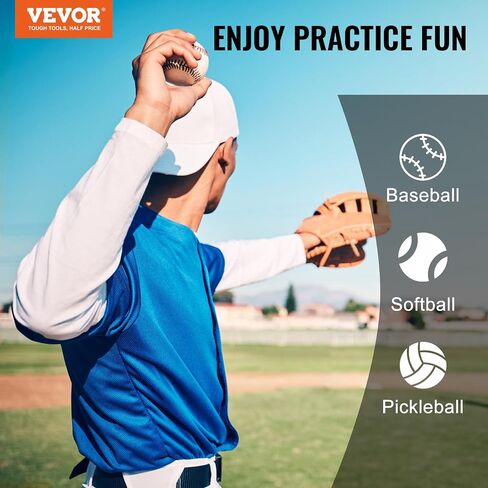 VEVOR28 x27 Softball Baseball Training Equipment for Hitting Pitching Practice, Heavy Duty Height Adjustable Trainer Aid with Strike Zone & 4 Ground Stakes, for Youth Adults in Saudi Arabia