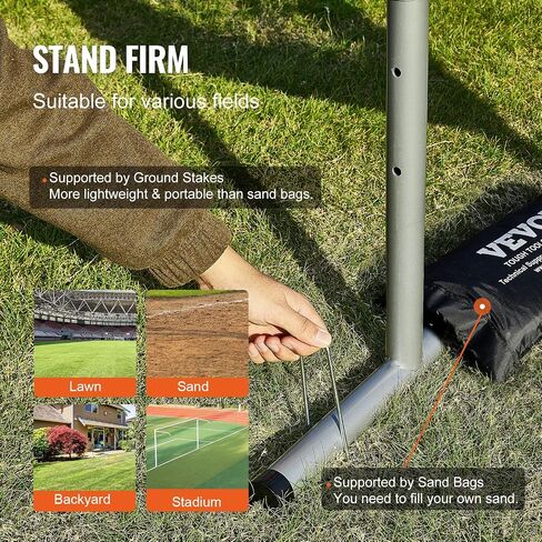 VEVOR28 x27 Softball Baseball Training Equipment for Hitting Pitching Practice, Heavy Duty Height Adjustable Trainer Aid with Strike Zone & 4 Ground Stakes, for Youth Adults in Saudi Arabia
