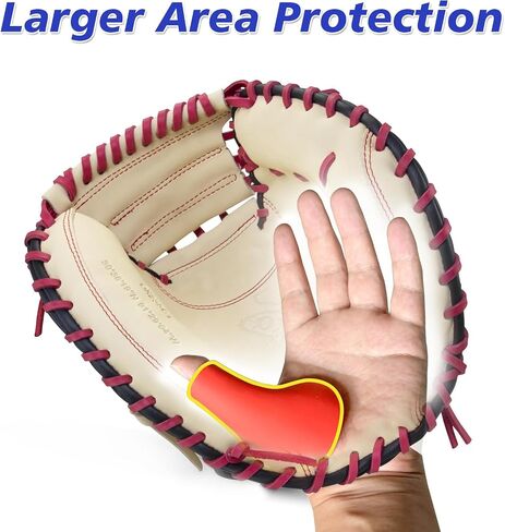 Catcher's Thumb Shield Baseball Thumb Guard for Baseball & Softball Catchers Thumb Protector for Baseball Catcher Gear Training Aid Catcher Accessories Reduce Sting-Red in Saudi Arabia